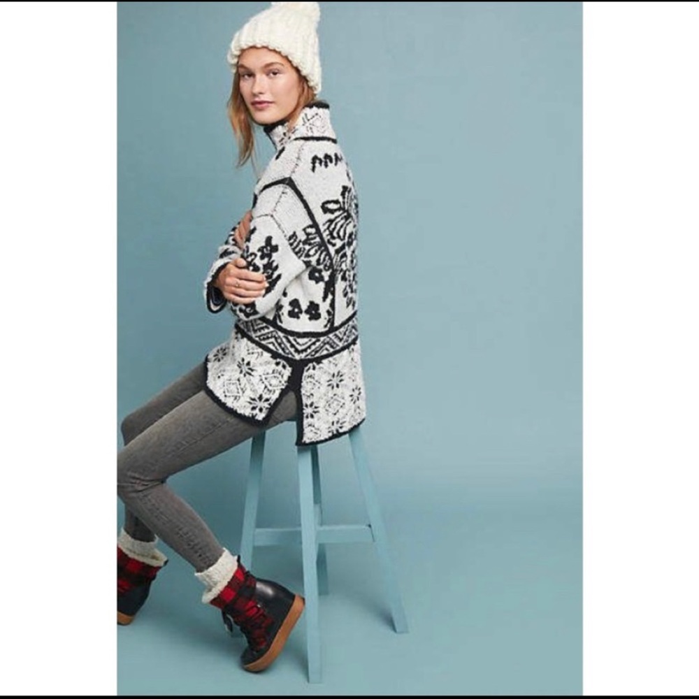 Anthropologie Alaskan Half Zip Sweater